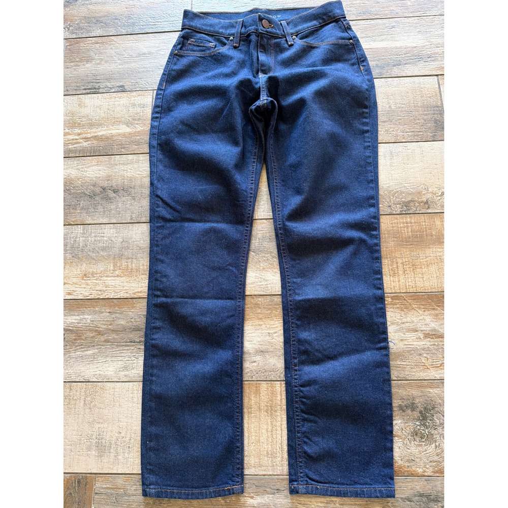 NWOT Mott‎ & Bow Slim Boyfriend Stretch Denim Jeans Blue Dark Wash Size 27/30